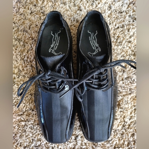 Felipe Stefano Itlaian Signiture Series Boys Black Caleb Dress Shoes Size 4M - Picture 4 of 9